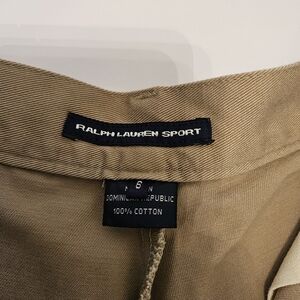 Ralph Lauren Sport High Waist Shorts in Khaki
